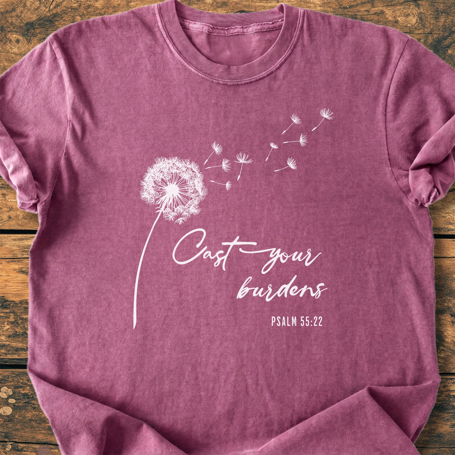 Cast Your Burdens Dandelion - Premium Vintage Tee