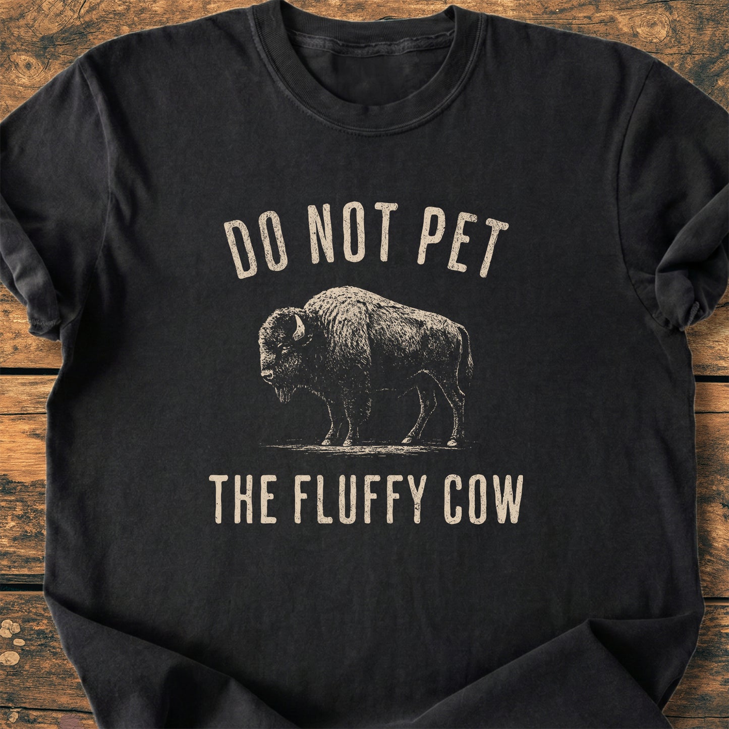 Do Not Pet The Fluffy Cow - Premium Vintage Tee