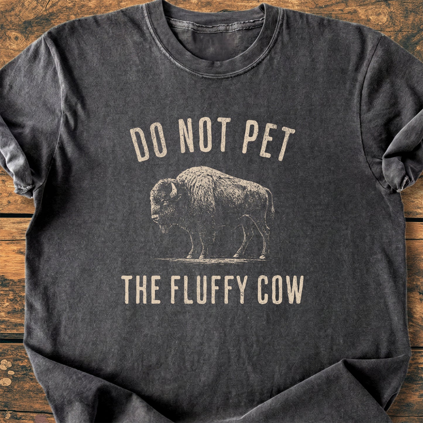 Do Not Pet The Fluffy Cow - Premium Vintage Tee