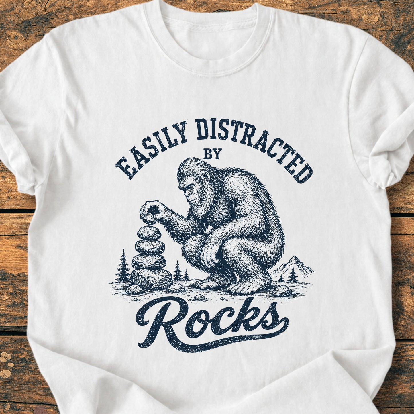 Easily Distracted By Rocks - Premium Vintage Tee