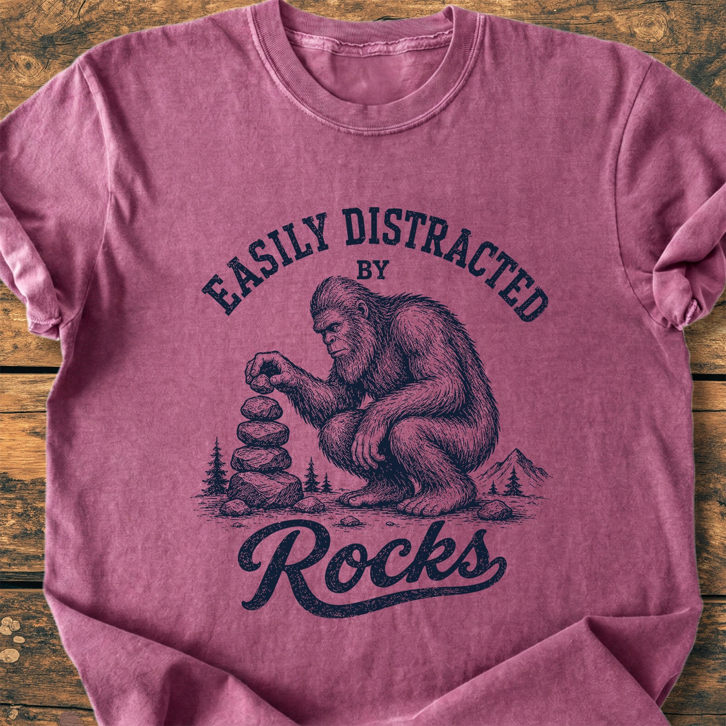 Easily Distracted By Rocks - Premium Vintage Tee