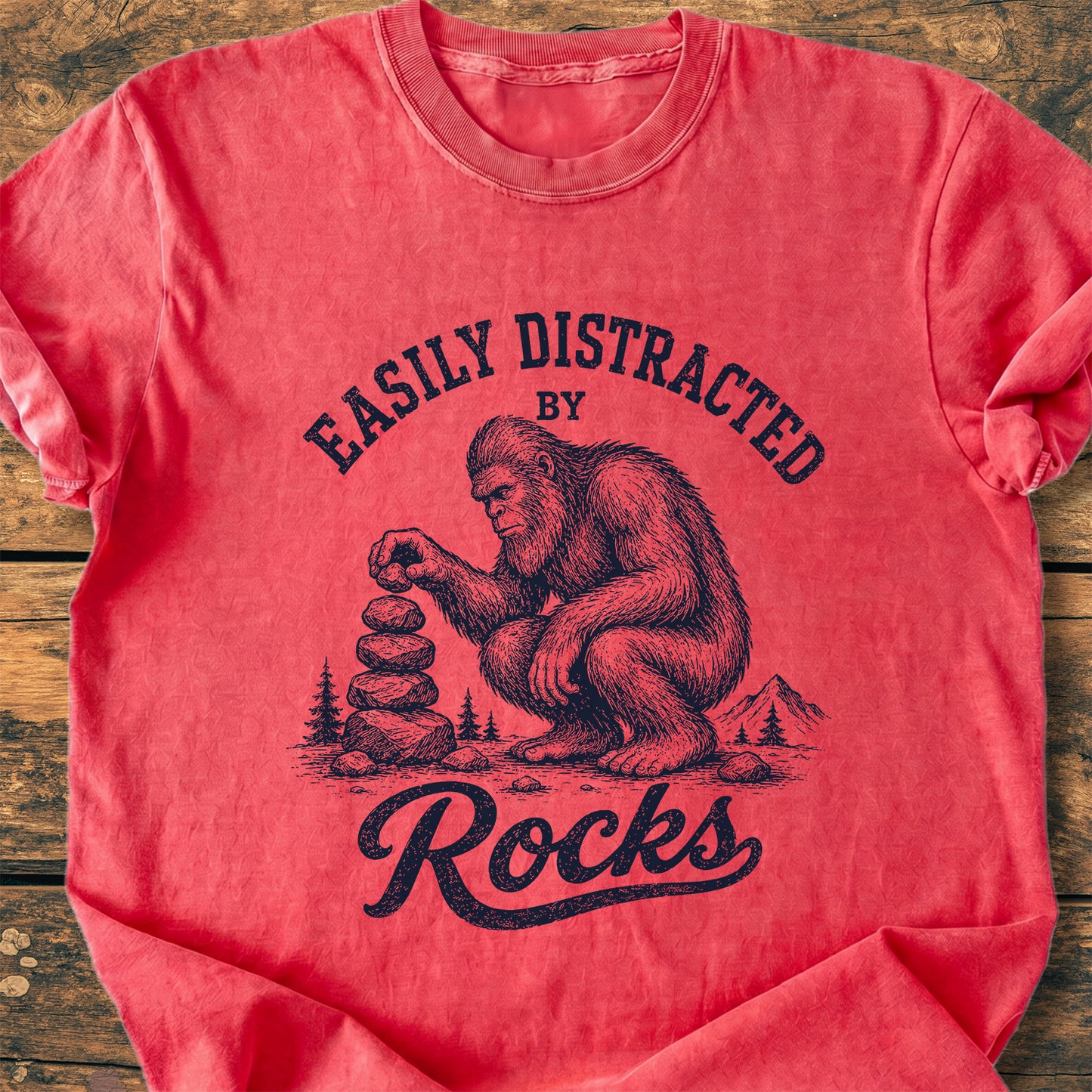 Easily Distracted By Rocks - Premium Vintage Tee