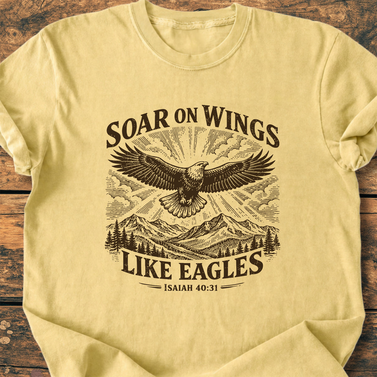 Soar On Wings Like Eagles Isaiah 40,31 - Premium Vintage Tee