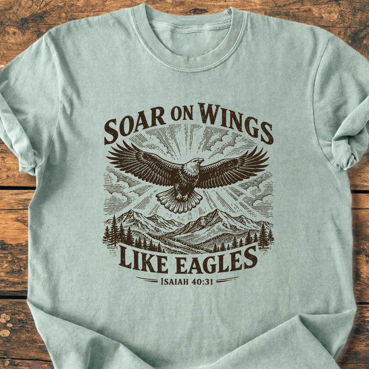 Soar On Wings Like Eagles Isaiah 40,31 - Premium Vintage Tee