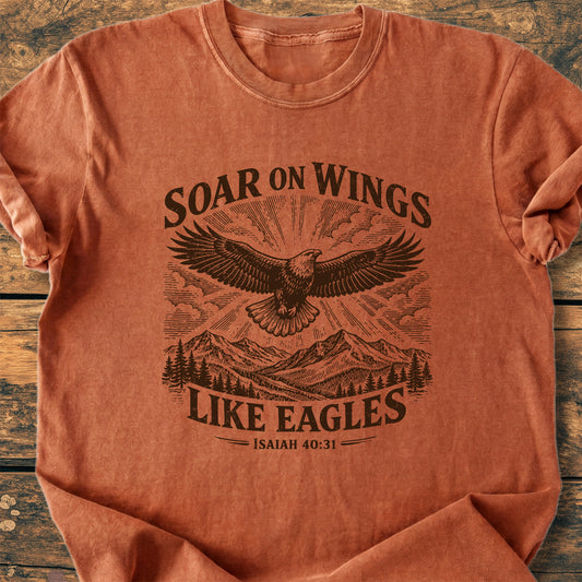 Soar On Wings Like Eagles Isaiah 40,31 - Premium Vintage Tee