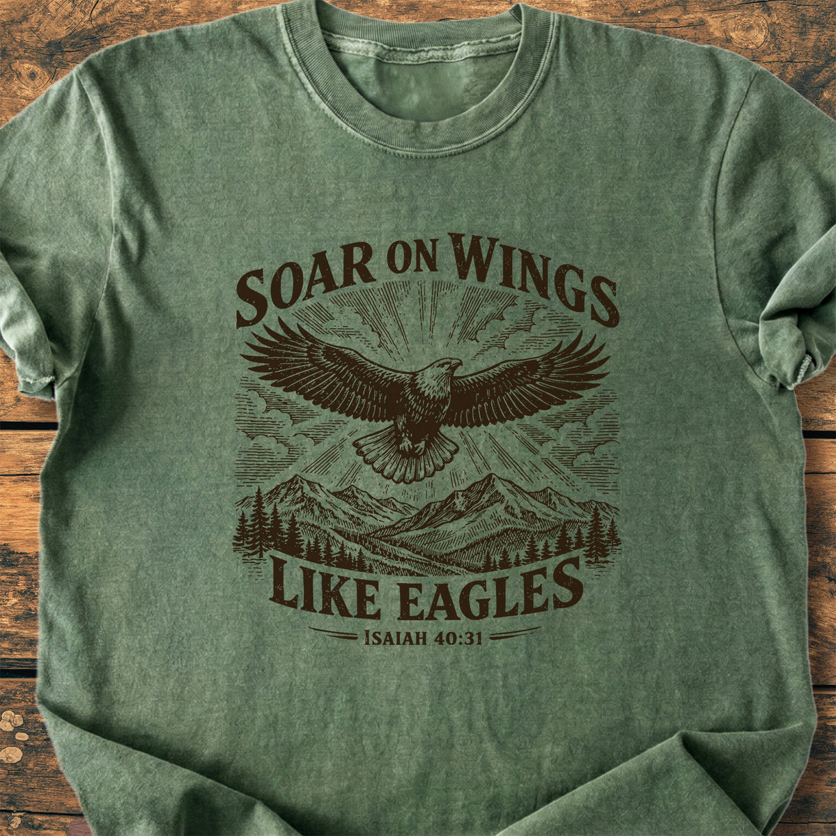 Soar On Wings Like Eagles Isaiah 40,31 - Premium Vintage Tee