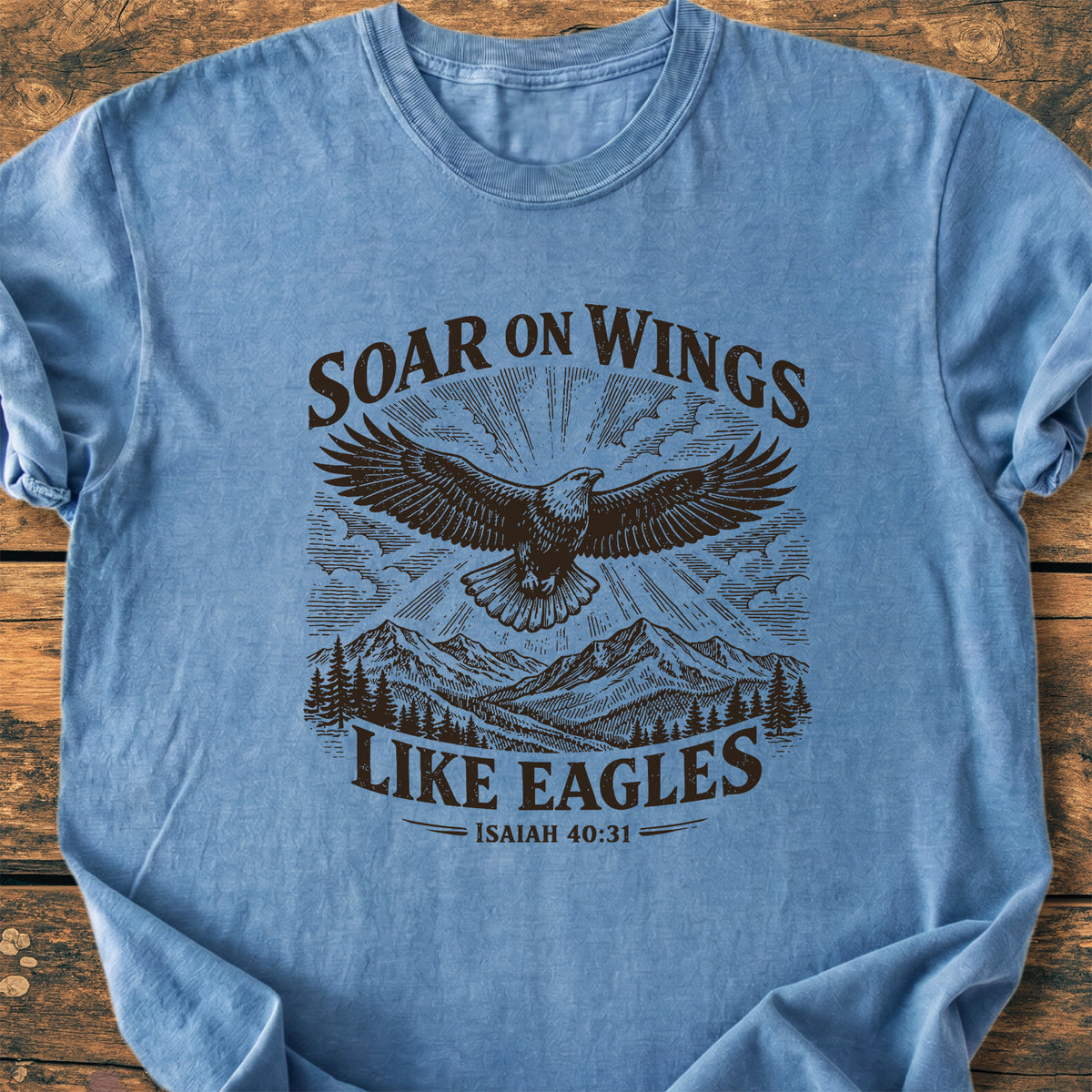 Soar On Wings Like Eagles Isaiah 40,31 - Premium Vintage Tee
