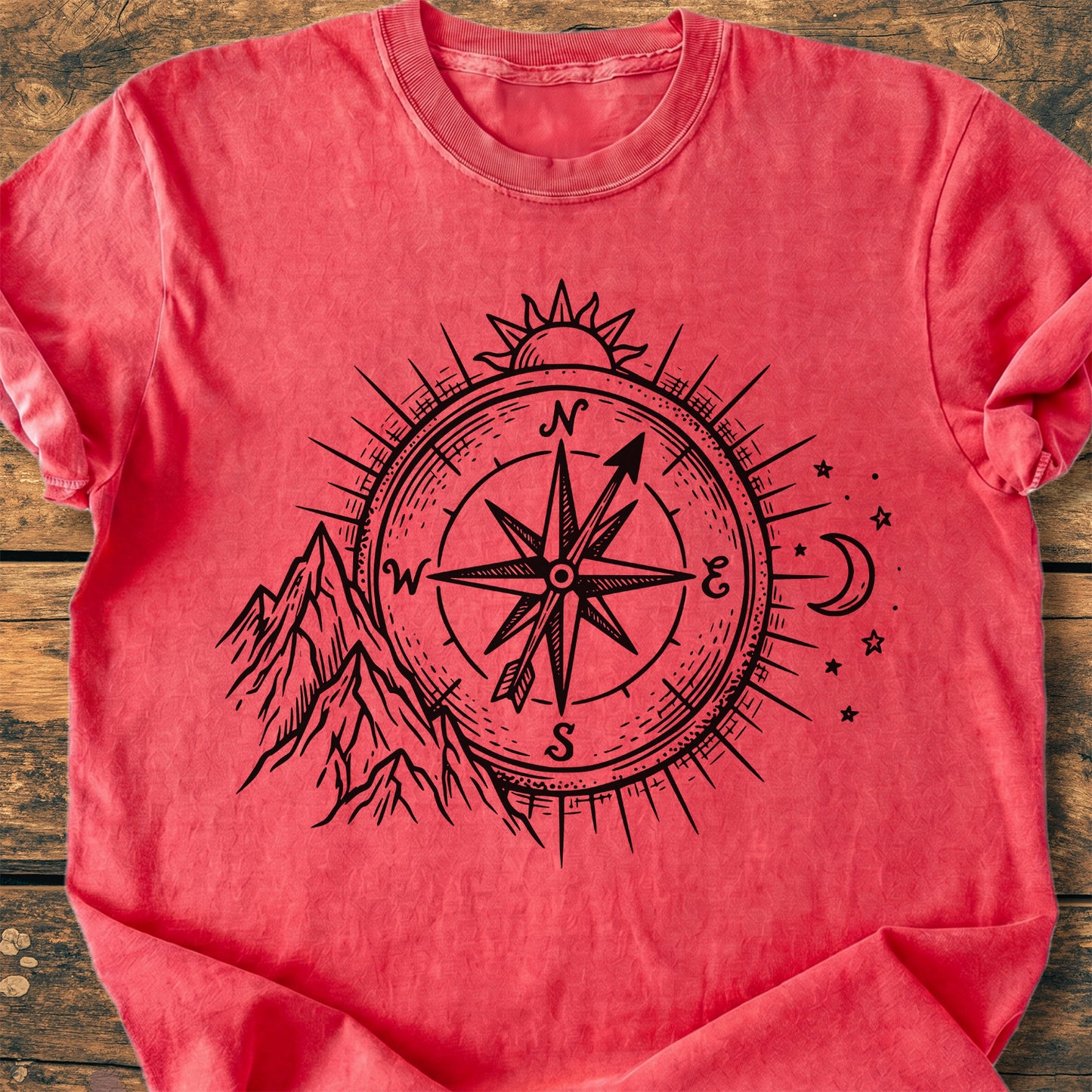 Mountain Compass Sun & Moon - Premium Vintage Tee