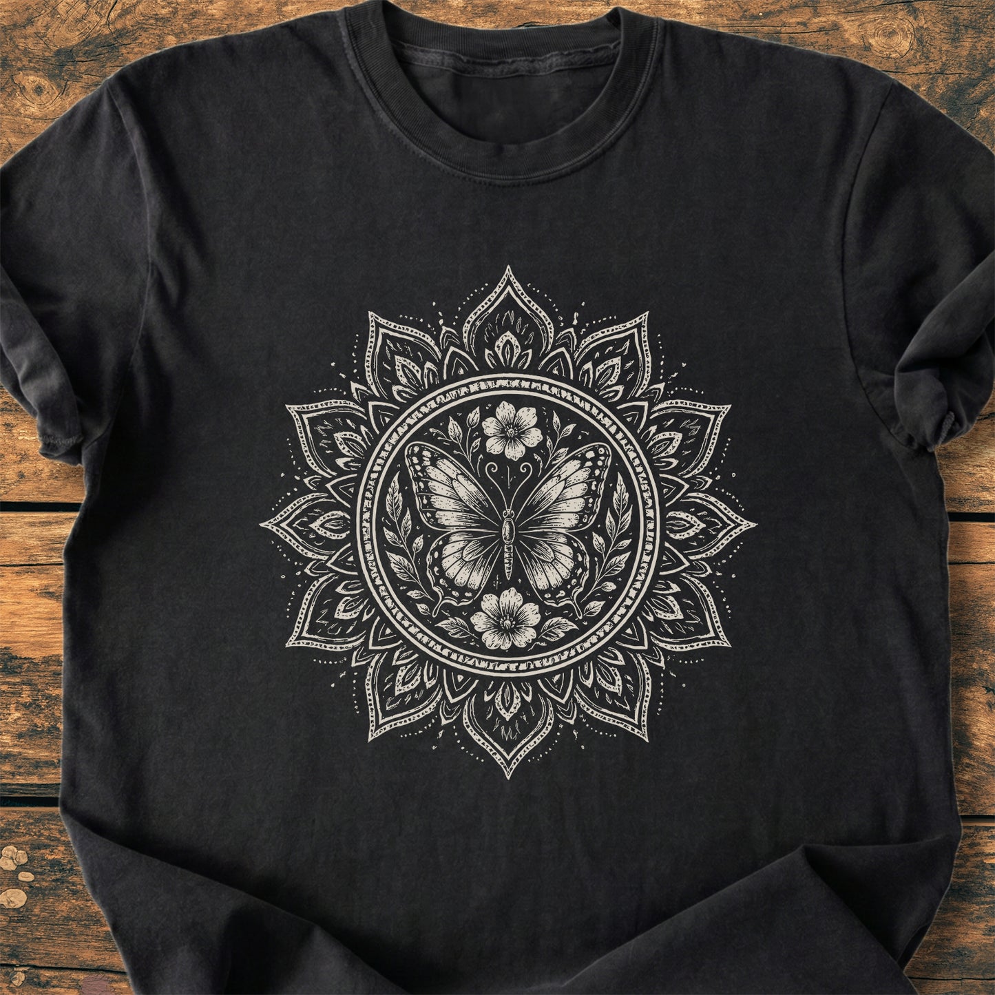 Butterfly Mandala  - Premium Vintage Tee