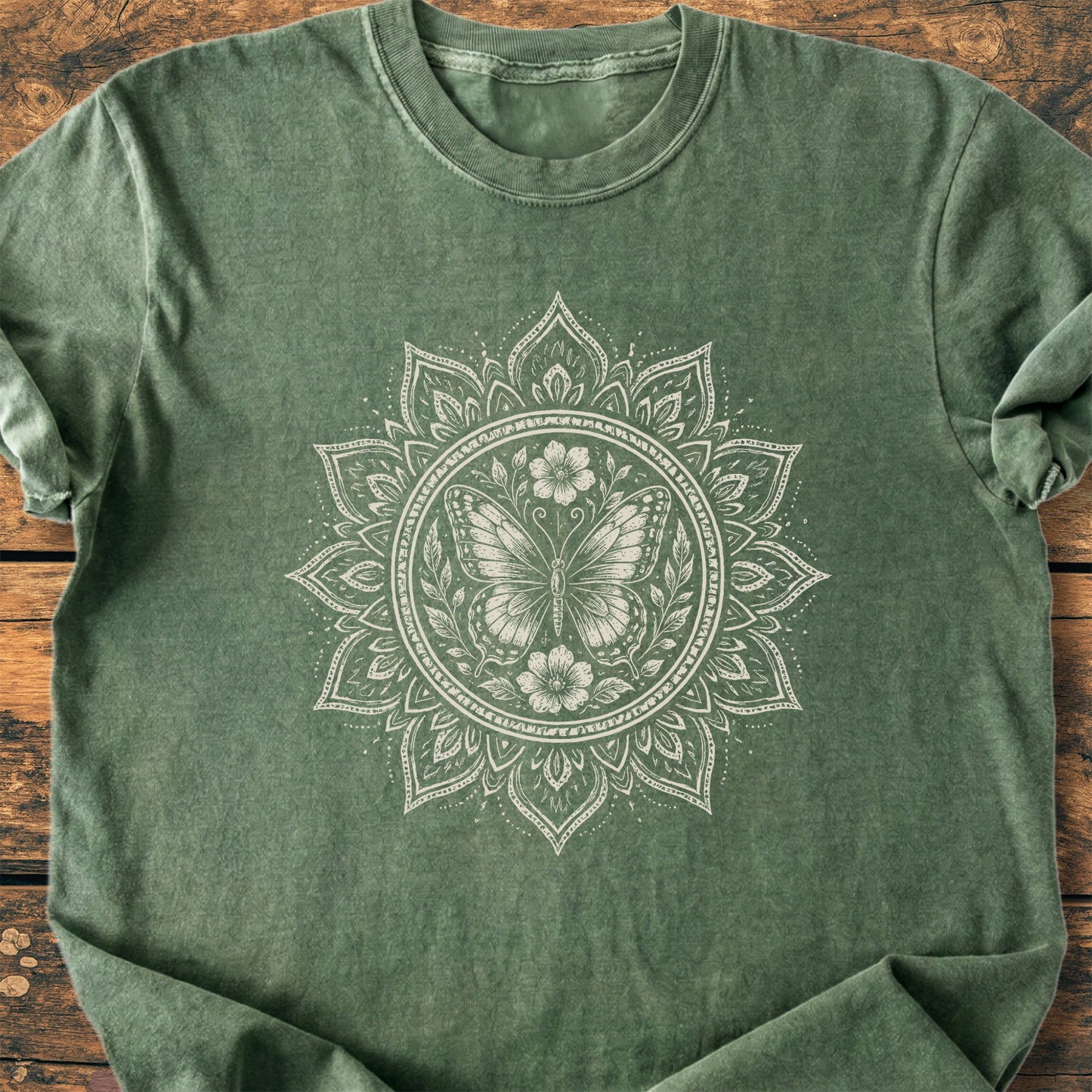Butterfly Mandala  - Premium Vintage Tee