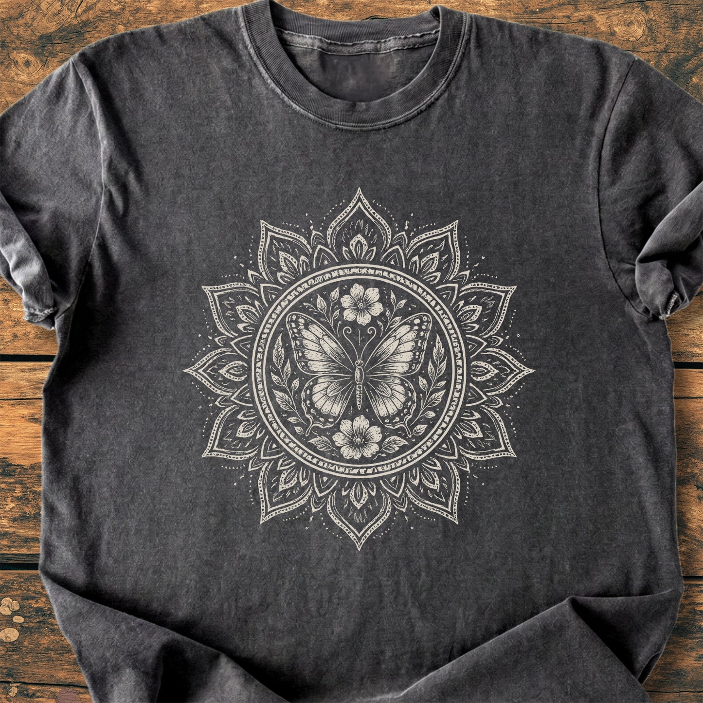 Butterfly Mandala  - Premium Vintage Tee