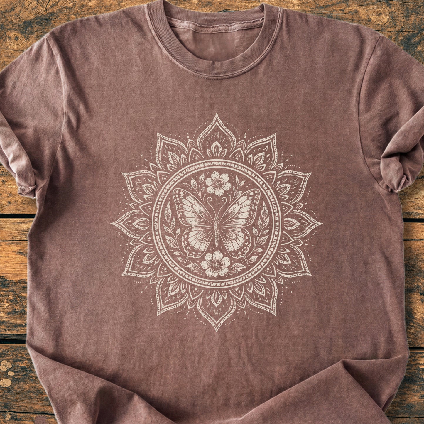 Butterfly Mandala  - Premium Vintage Tee