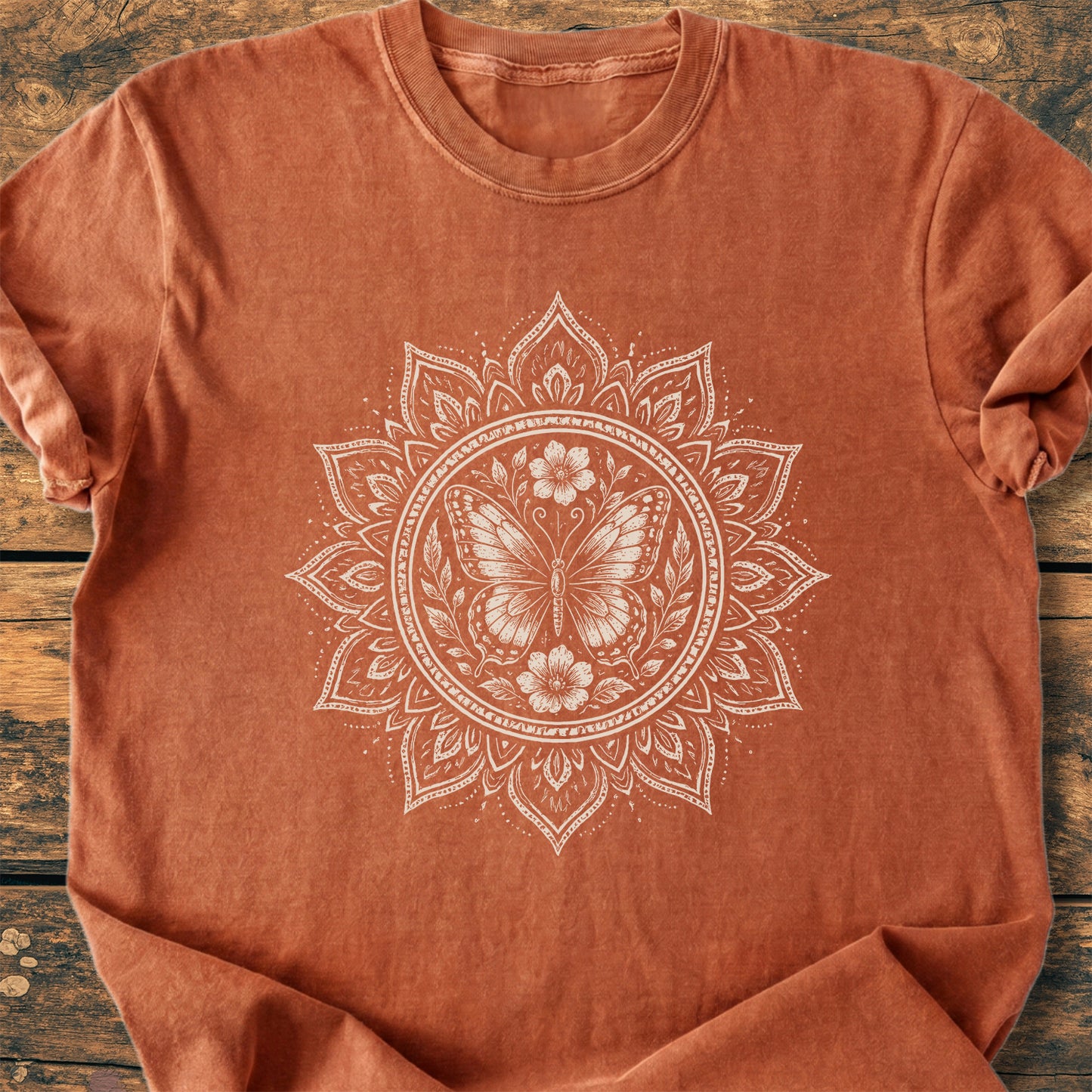 Butterfly Mandala  - Premium Vintage Tee