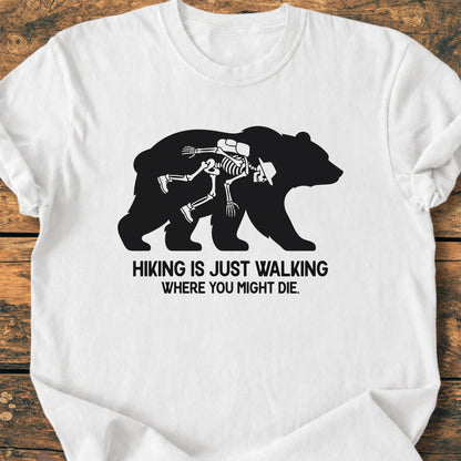 Hiking Is Just Walking  - Premium Vintage Tee