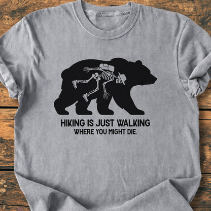 Hiking Is Just Walking  - Premium Vintage Tee