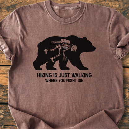 Hiking Is Just Walking  - Premium Vintage Tee
