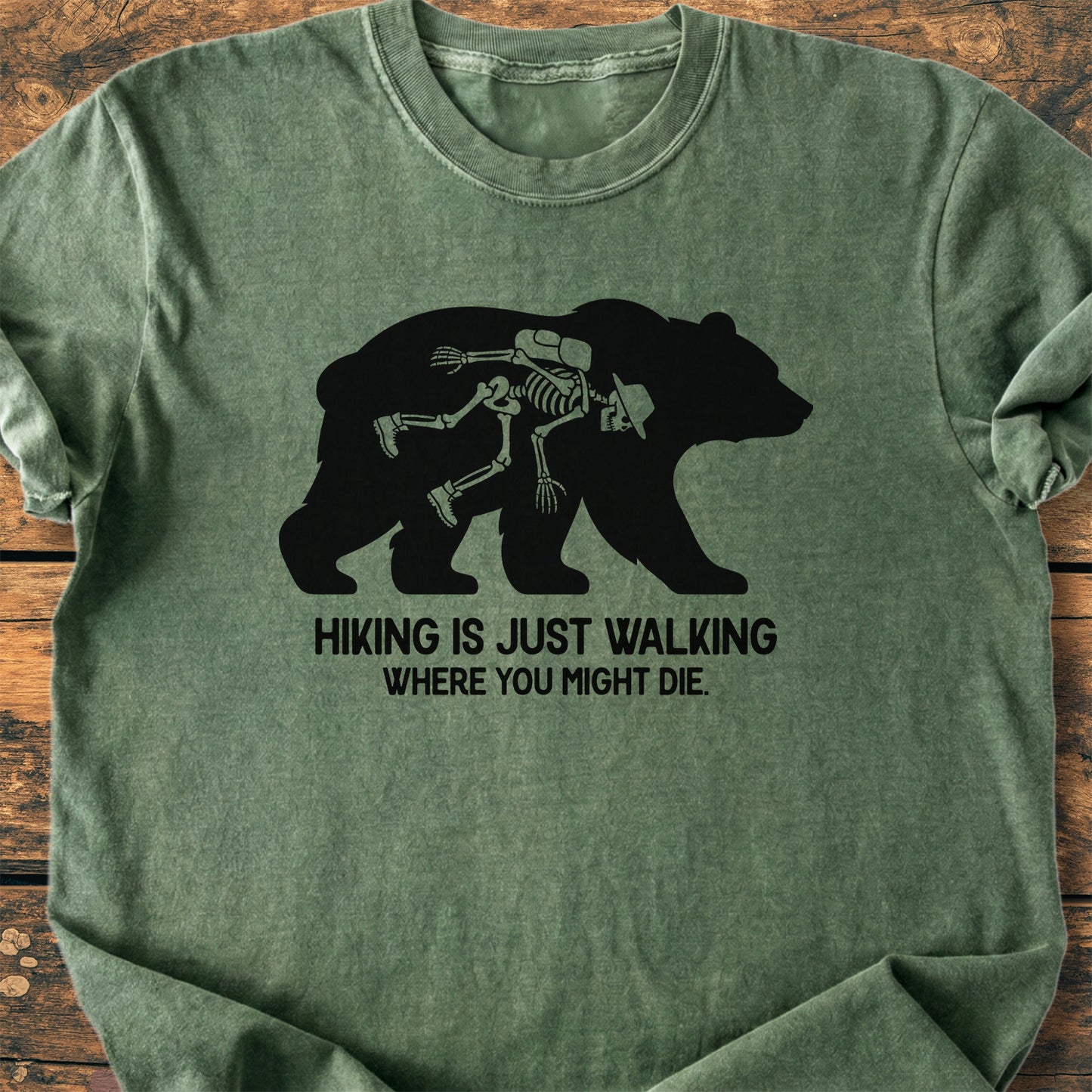 Hiking Is Just Walking  - Premium Vintage Tee