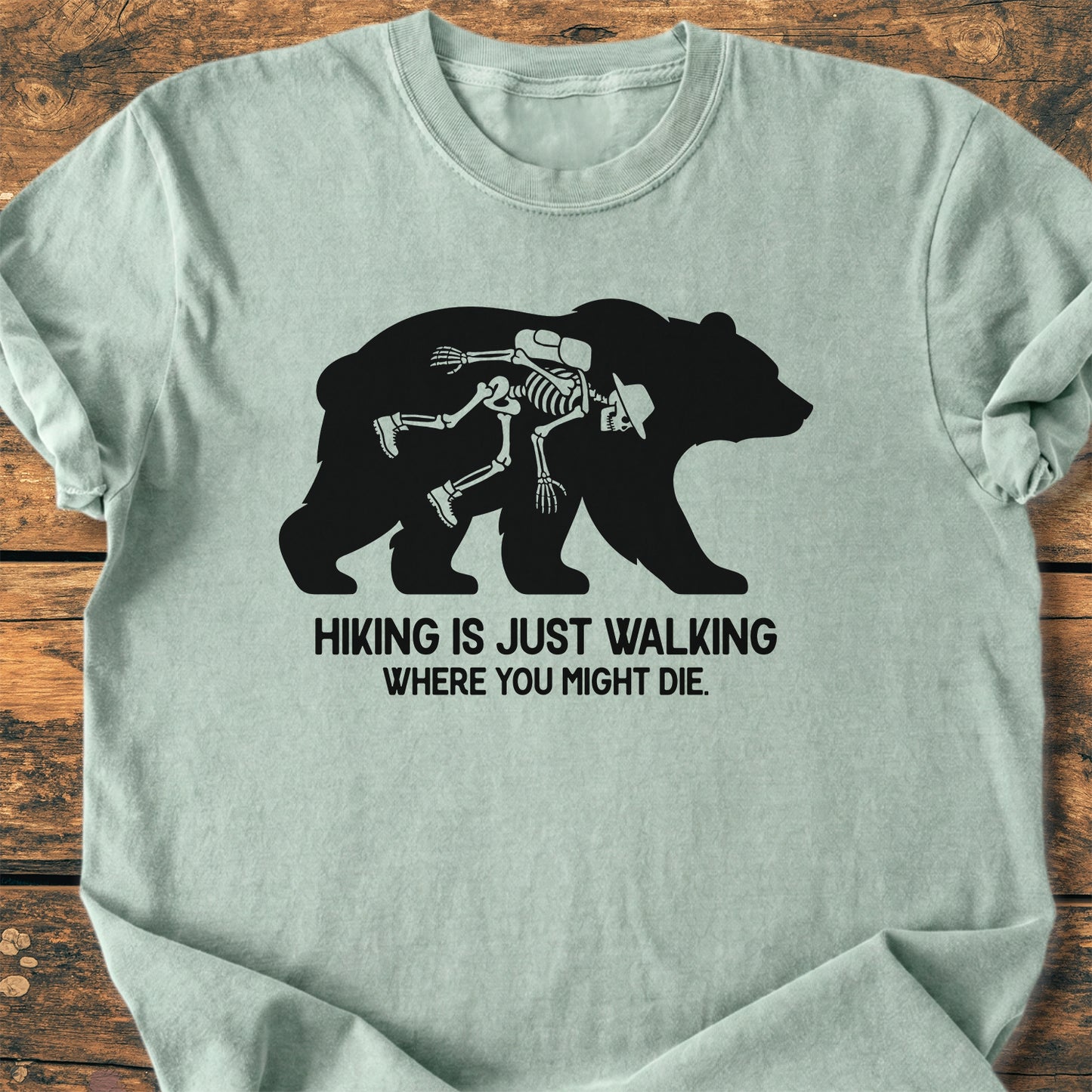 Hiking Is Just Walking  - Premium Vintage Tee