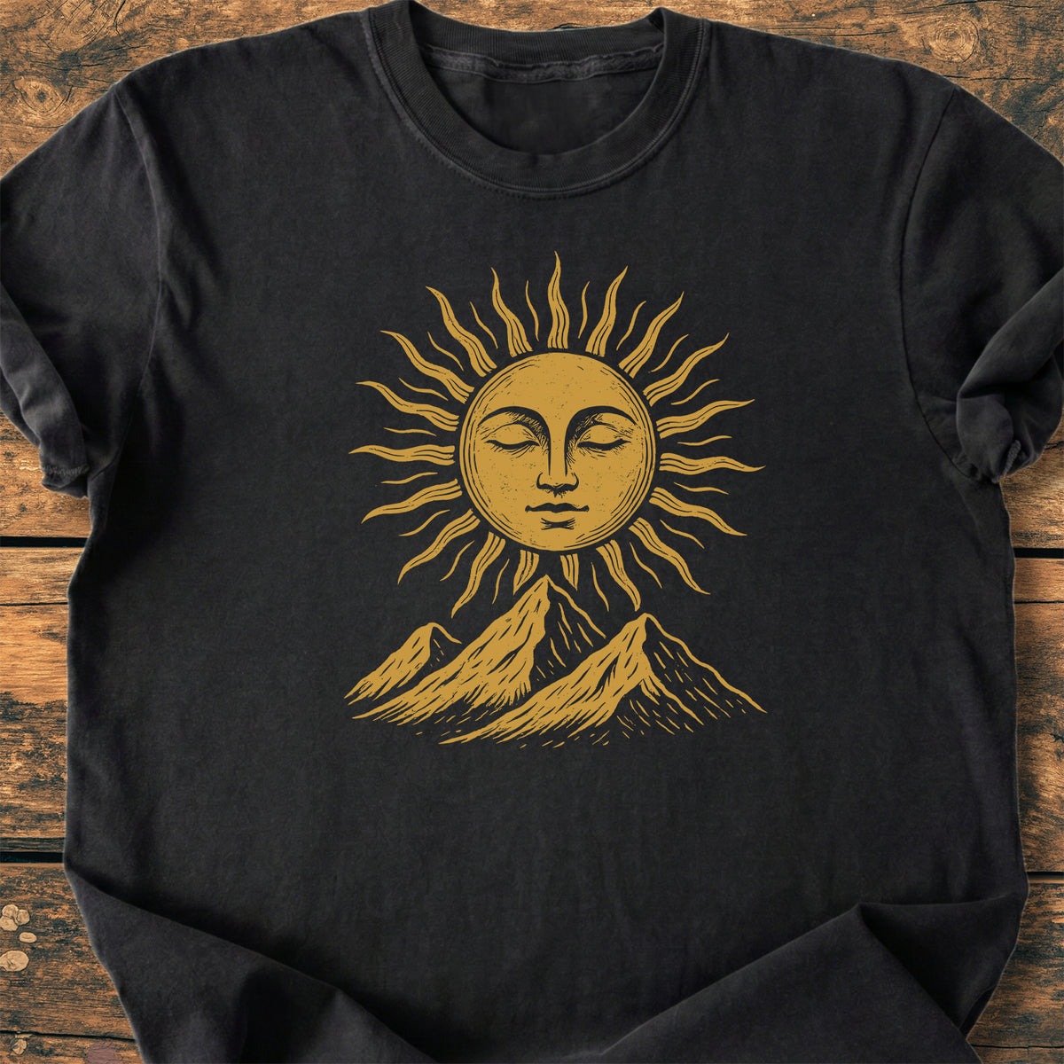 Sun And Mountains - Premium Vintage Tee