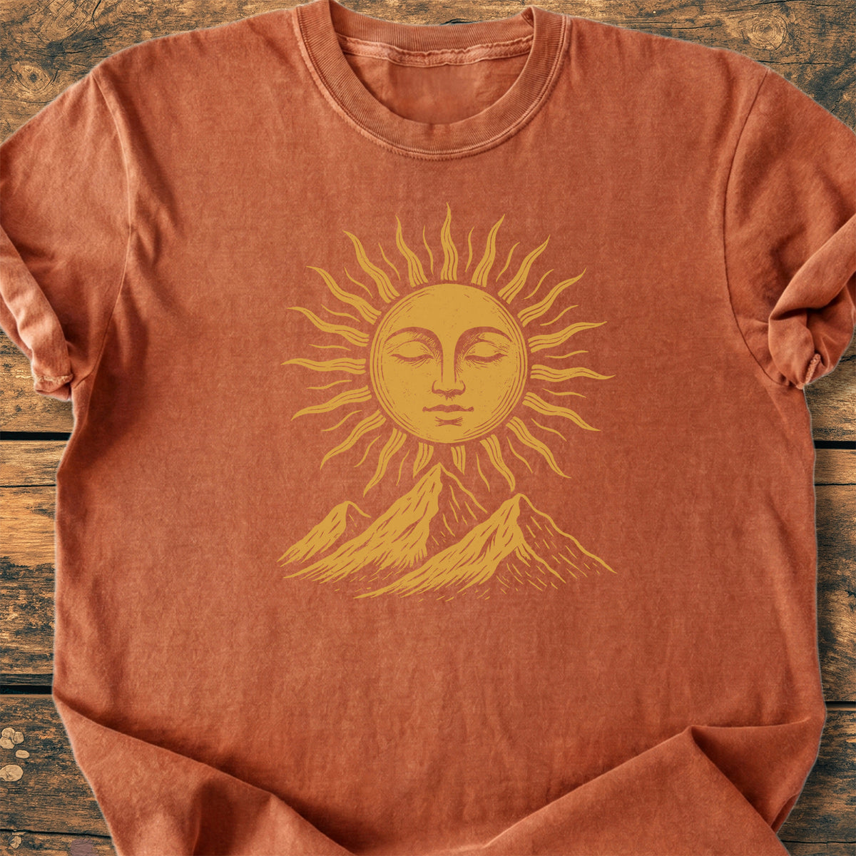 Sun And Mountains - Premium Vintage Tee