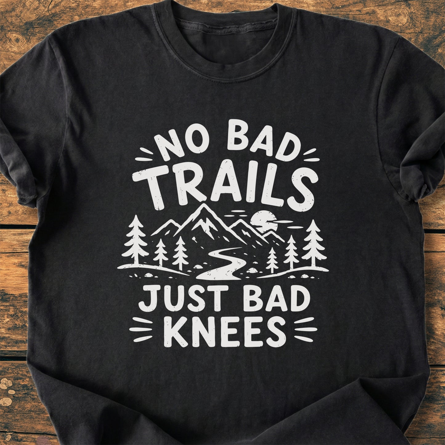 No Bad Trails Just Bad Knees - Premium Vintage Tee
