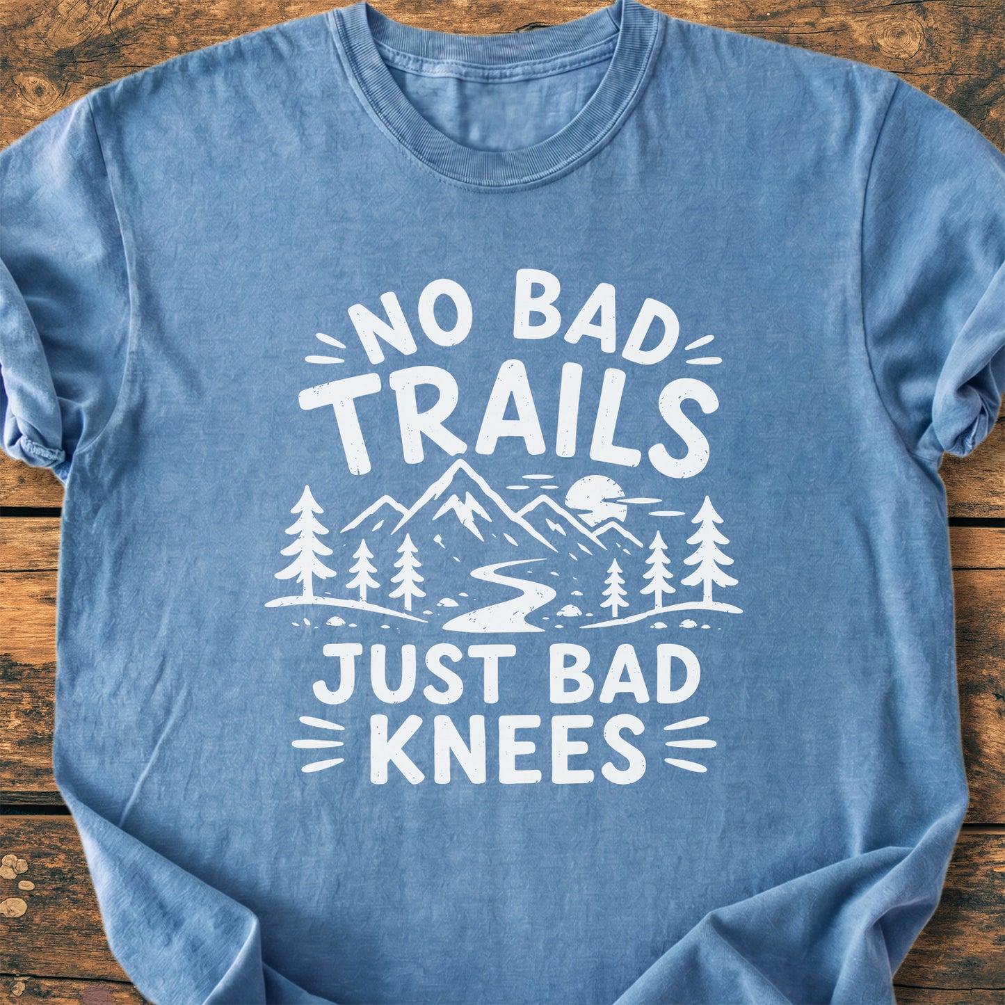 No Bad Trails Just Bad Knees - Premium Vintage Tee