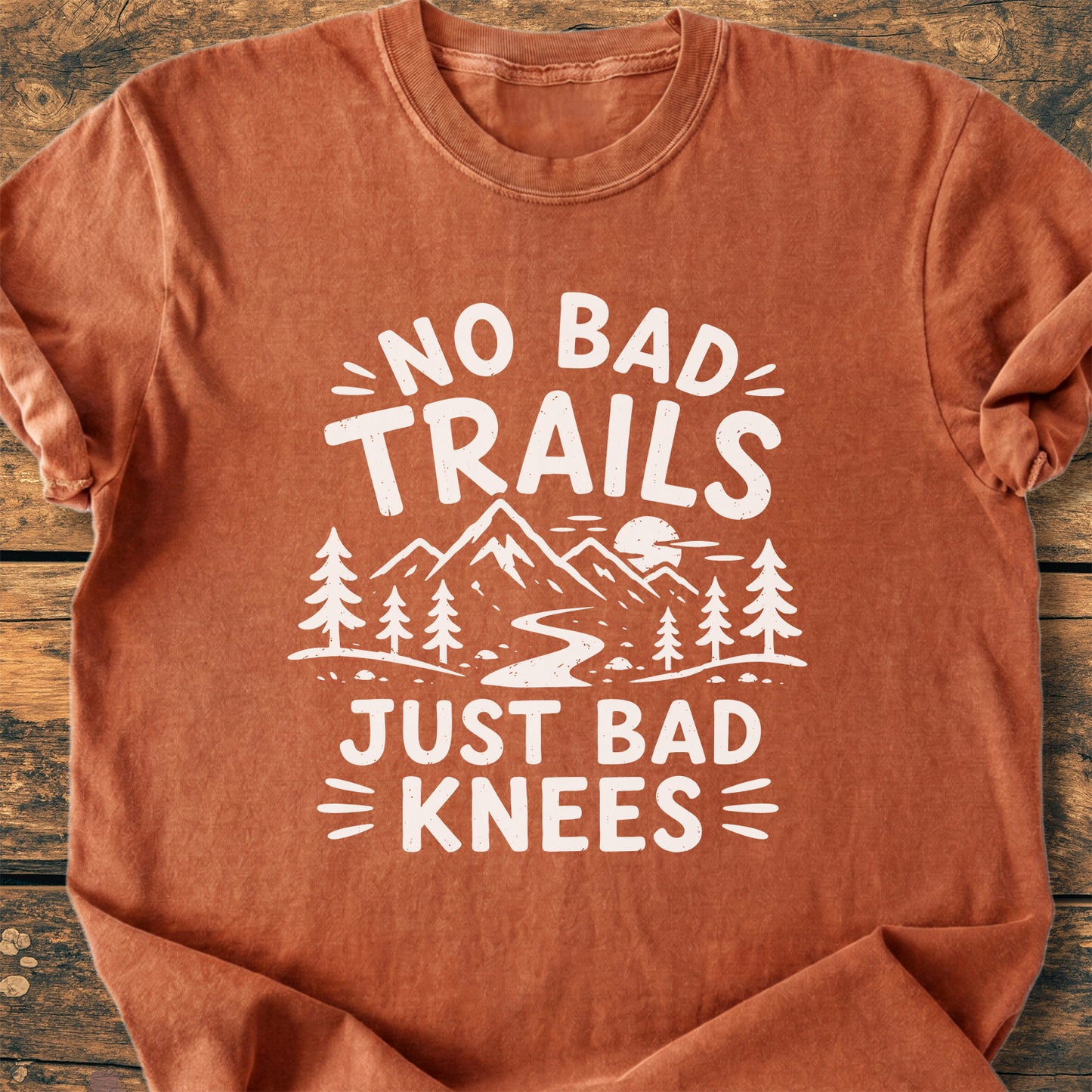 No Bad Trails Just Bad Knees - Premium Vintage Tee