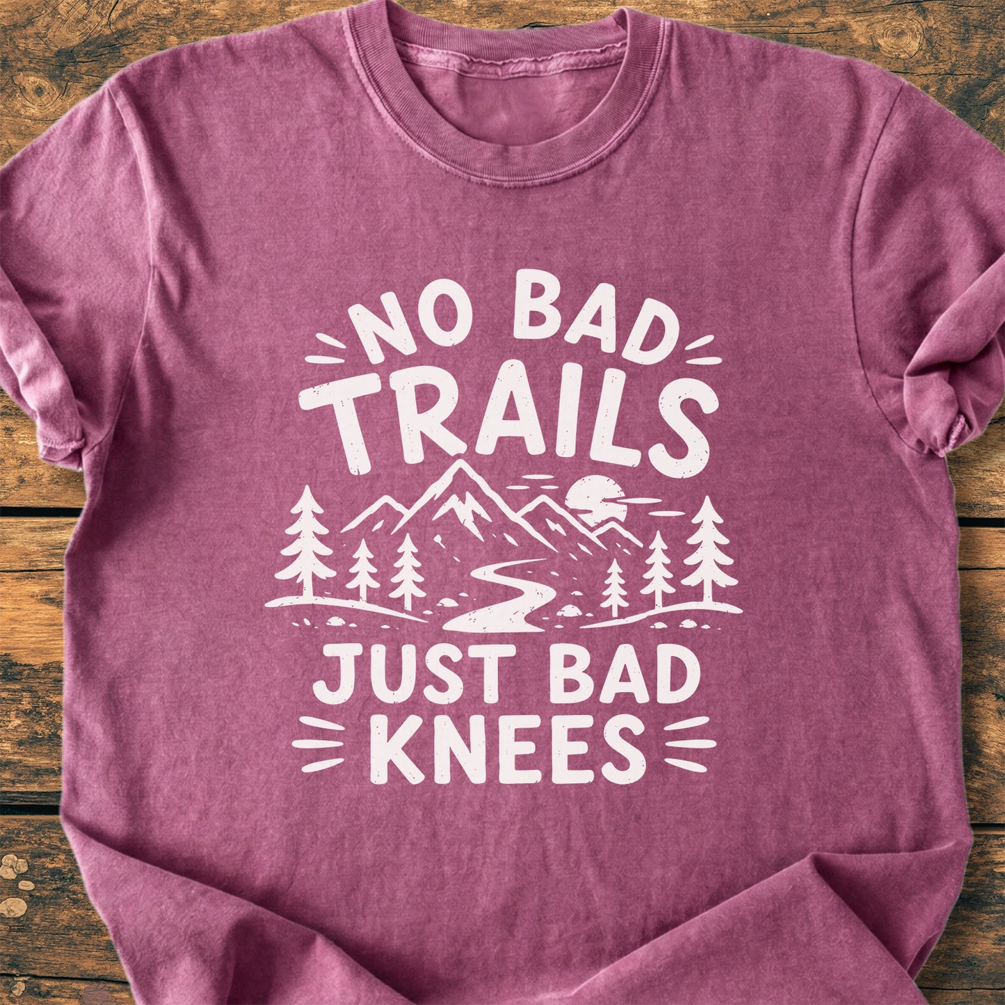 No Bad Trails Just Bad Knees - Premium Vintage Tee