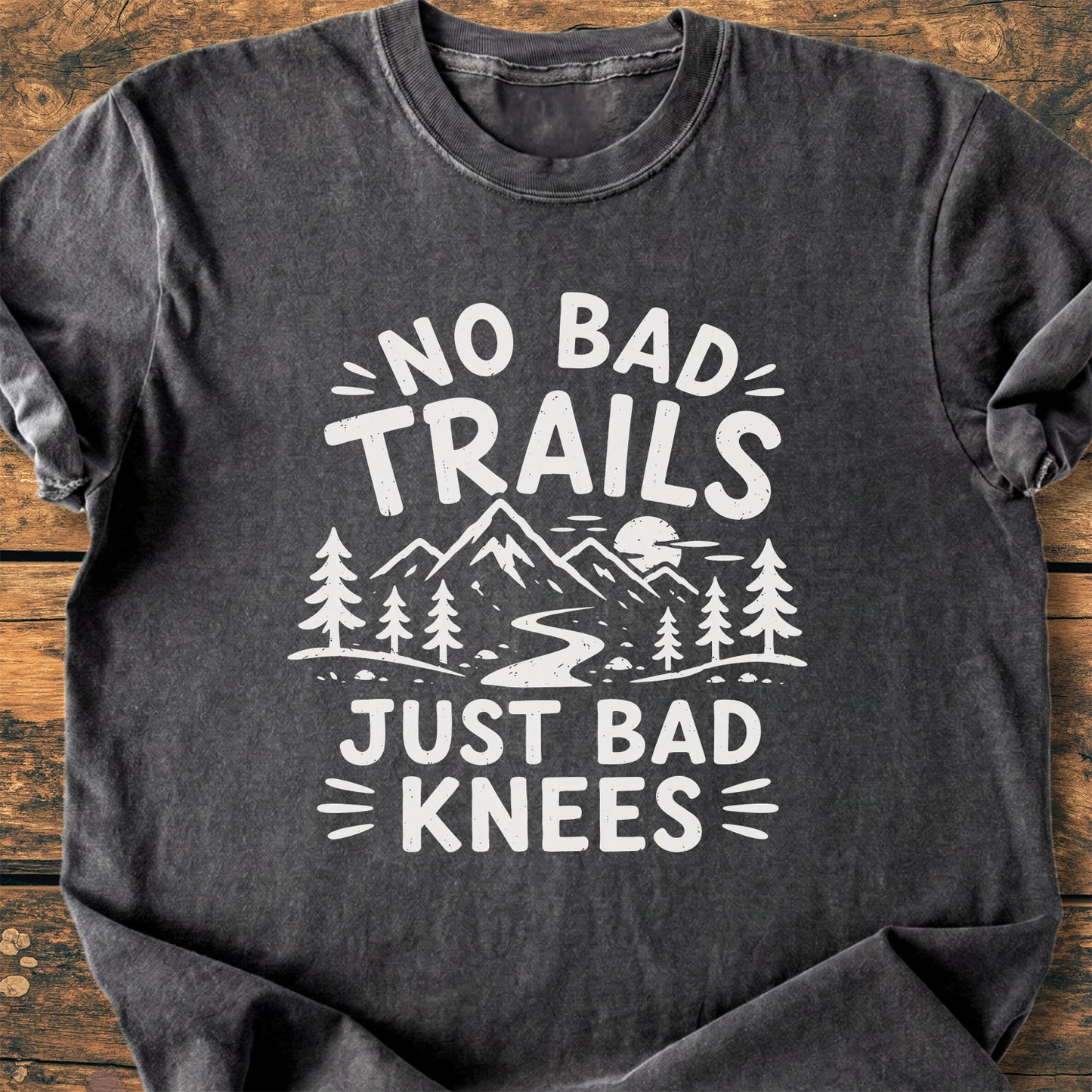 No Bad Trails Just Bad Knees - Premium Vintage Tee