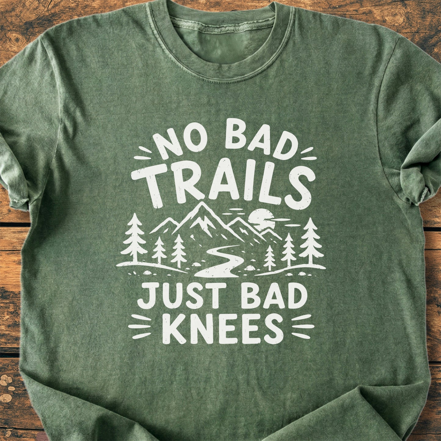 No Bad Trails Just Bad Knees - Premium Vintage Tee
