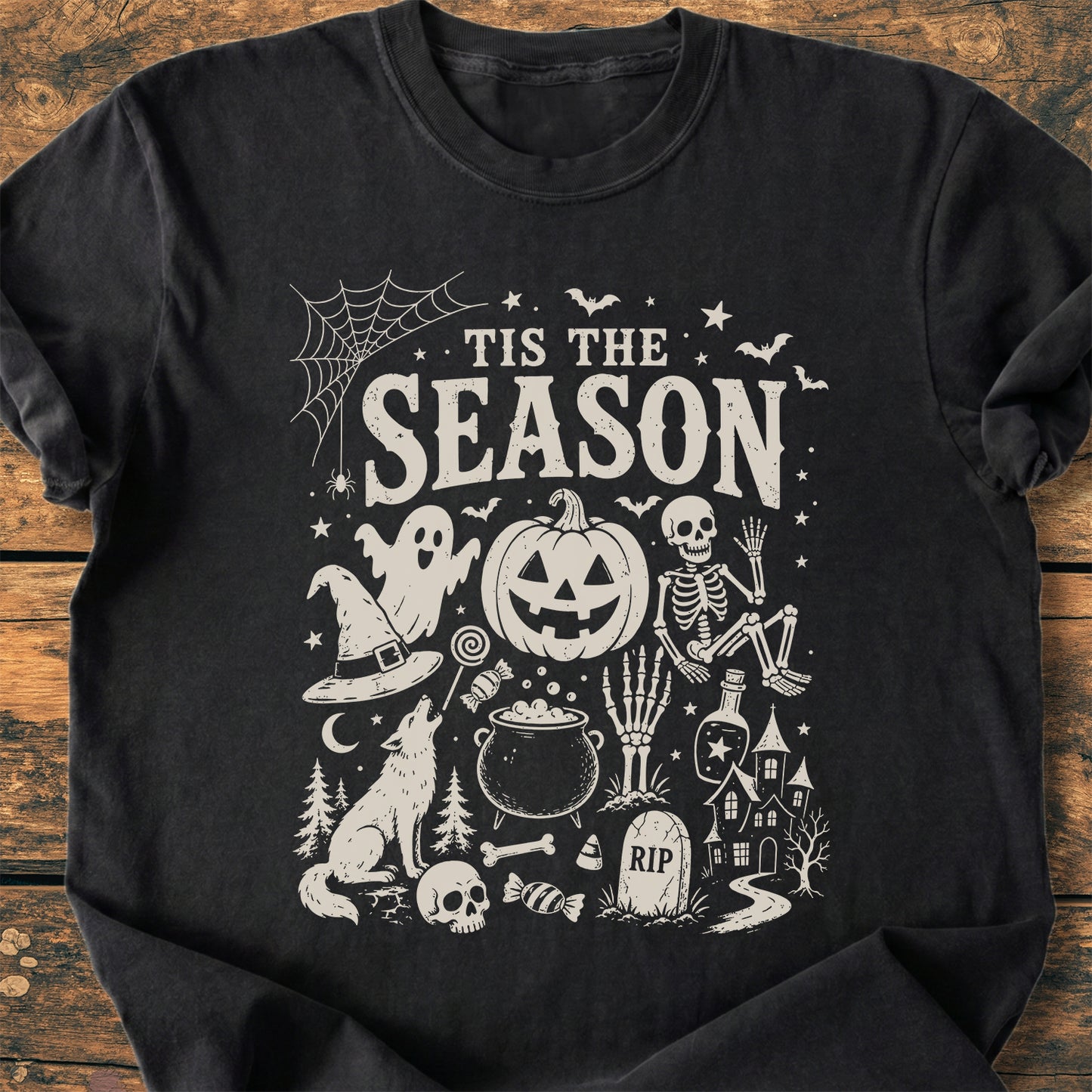 Tis The Season Halloween - Premium Vintage Tee