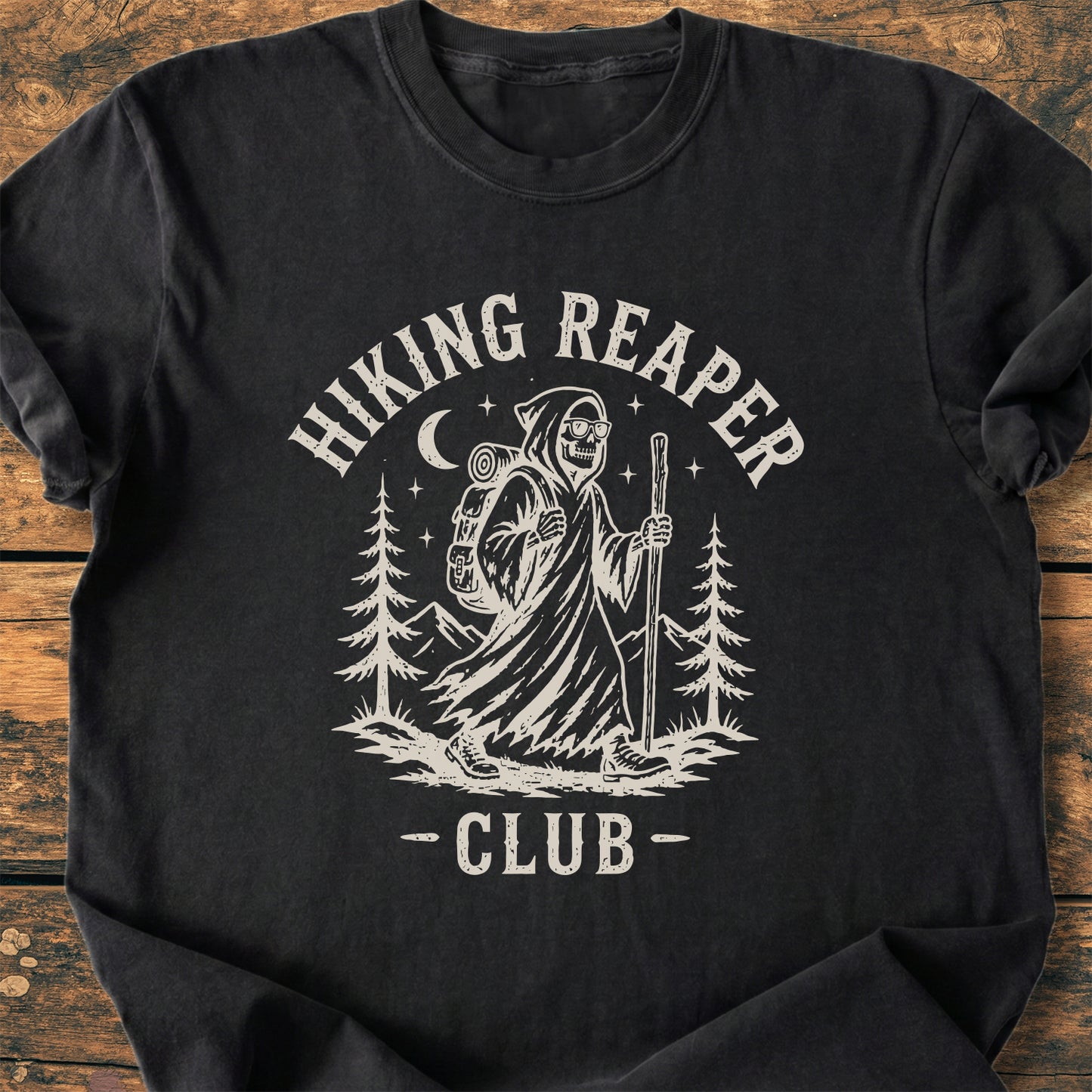 Hiking Reaper Club  - Premium Vintage Tee