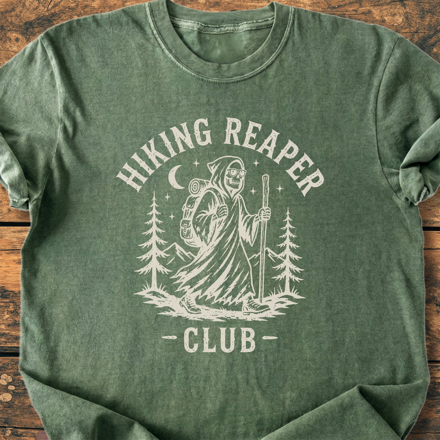 Hiking Reaper Club  - Premium Vintage Tee