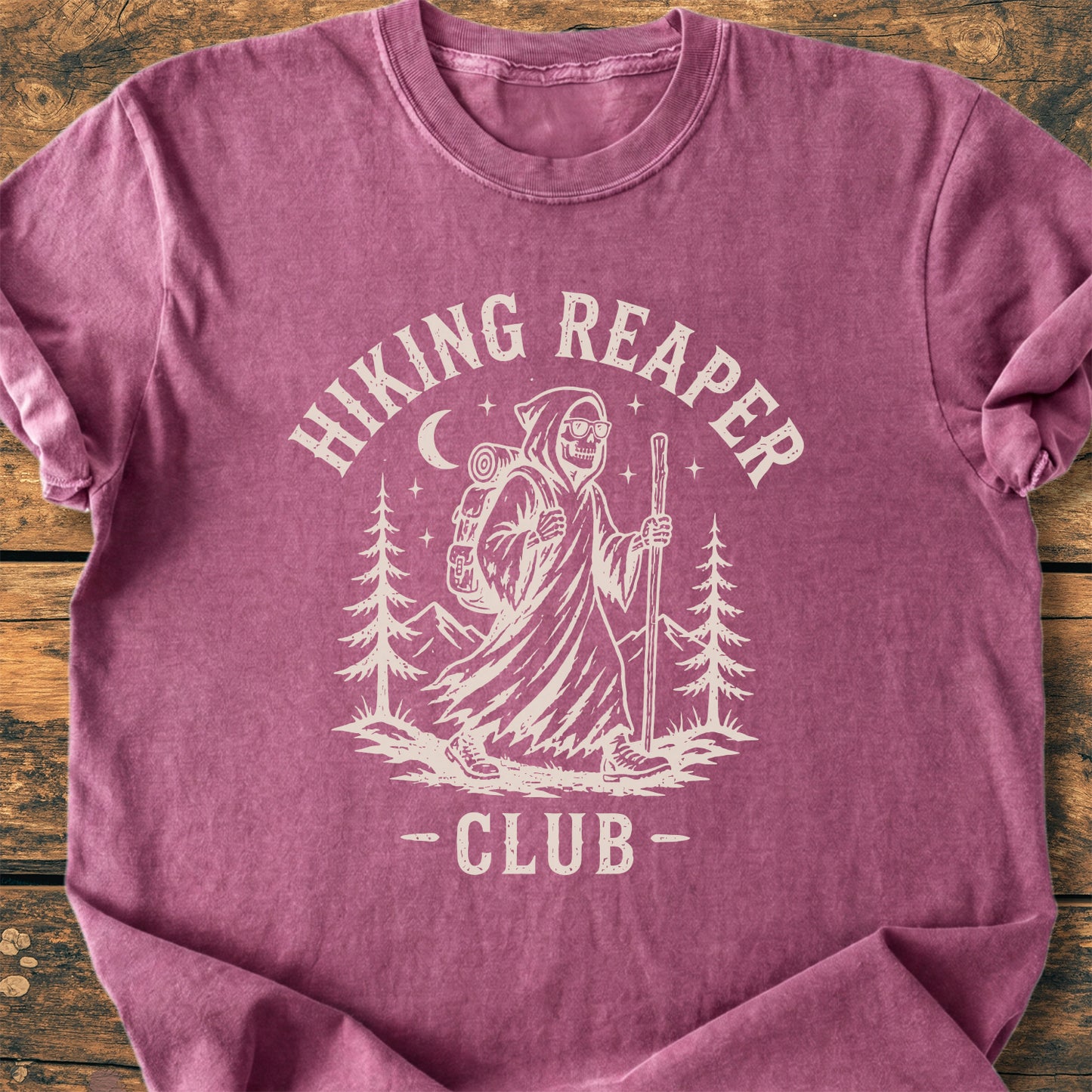 Hiking Reaper Club  - Premium Vintage Tee