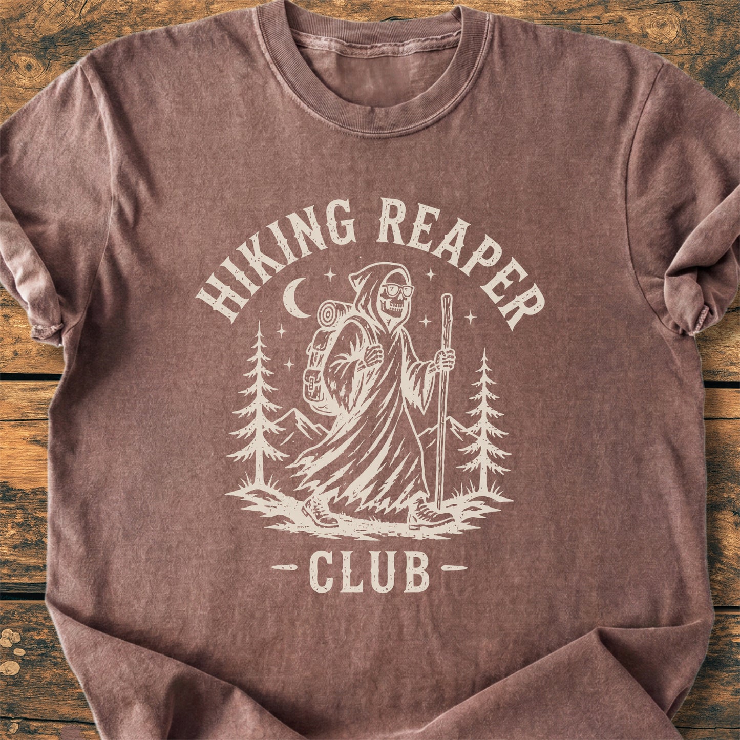 Hiking Reaper Club  - Premium Vintage Tee
