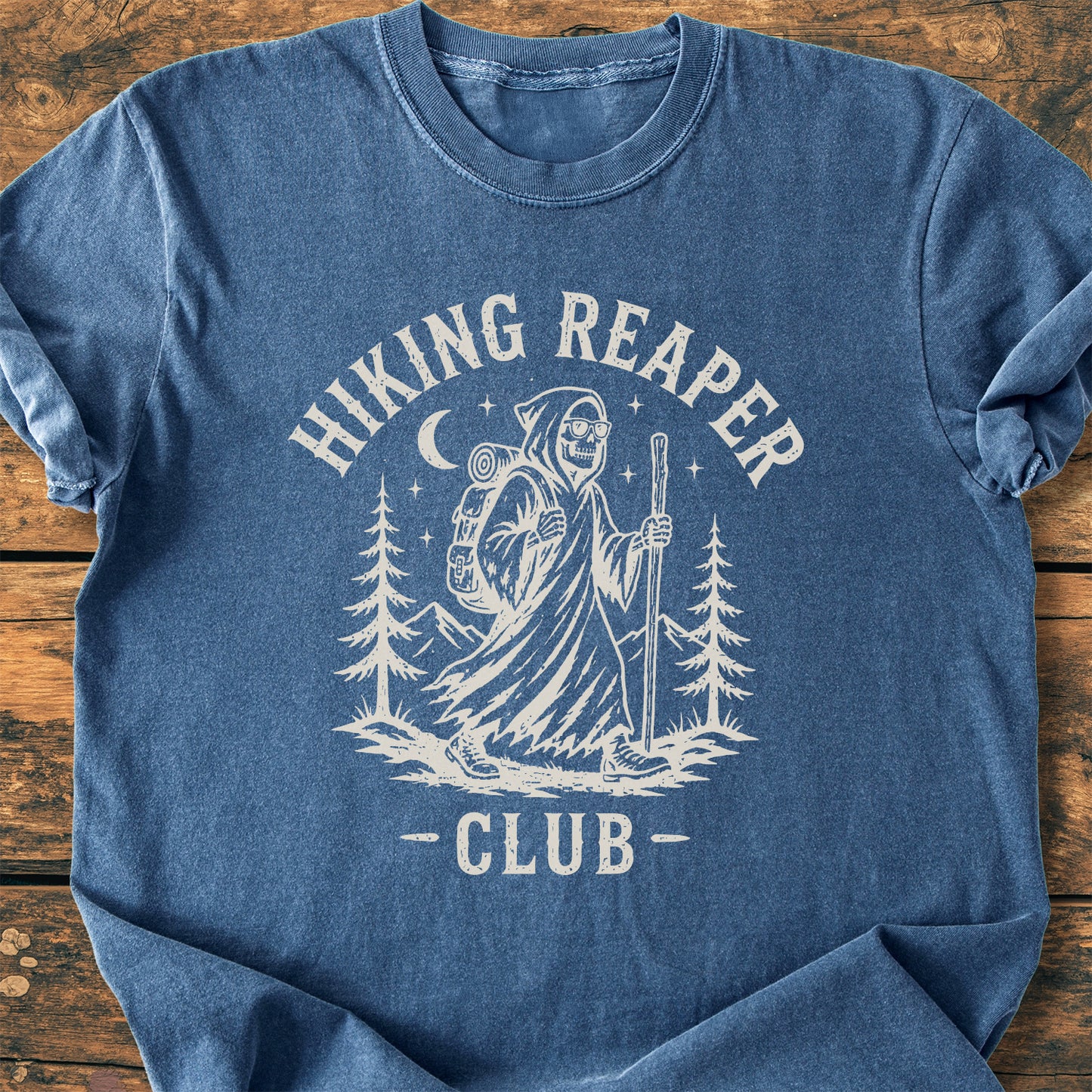 Hiking Reaper Club  - Premium Vintage Tee