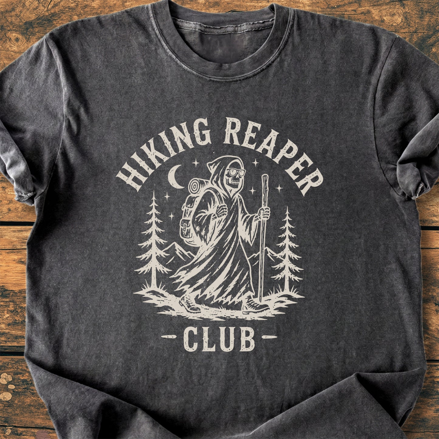Hiking Reaper Club  - Premium Vintage Tee