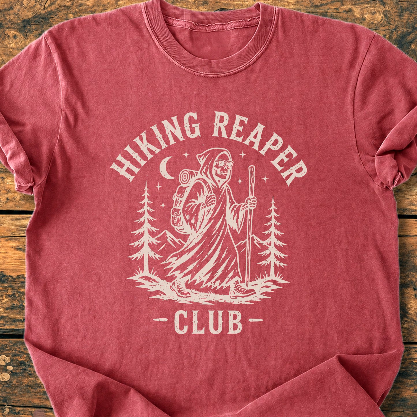 Hiking Reaper Club  - Premium Vintage Tee