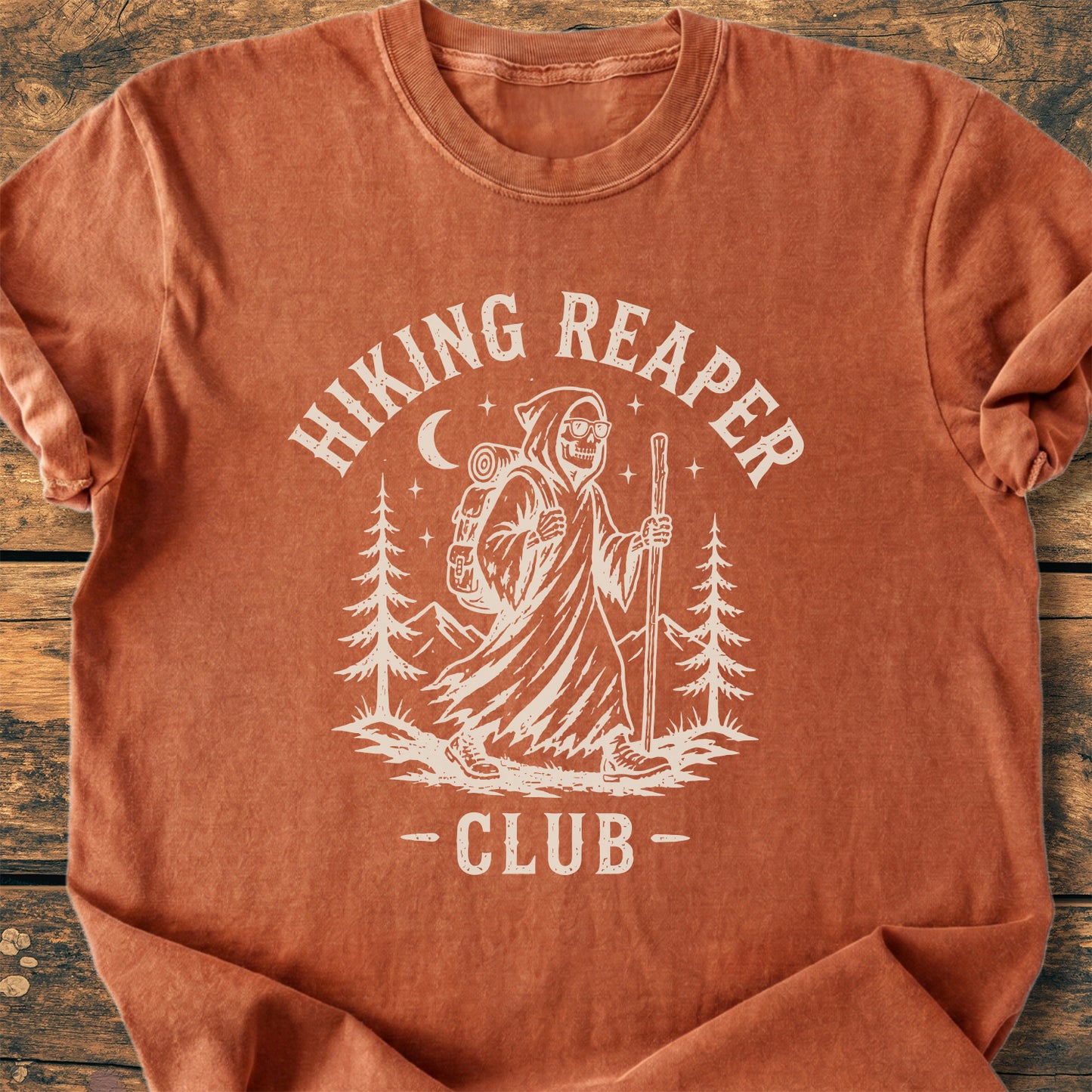 Hiking Reaper Club  - Premium Vintage Tee