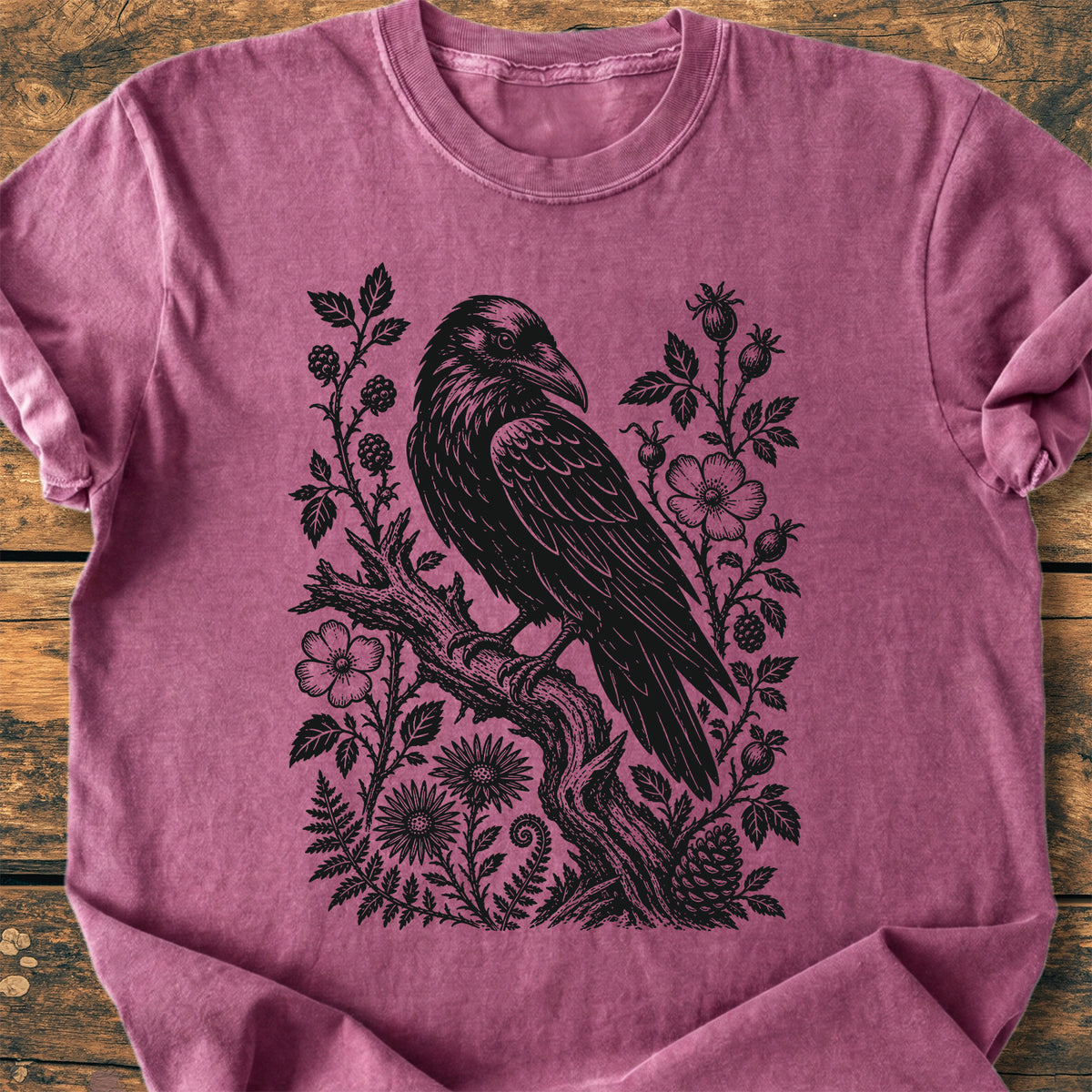 Raven In Bloom - Premium Vintage T-Shirt