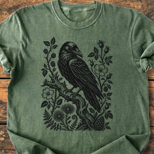 Raven In Bloom - Premium Vintage T-Shirt