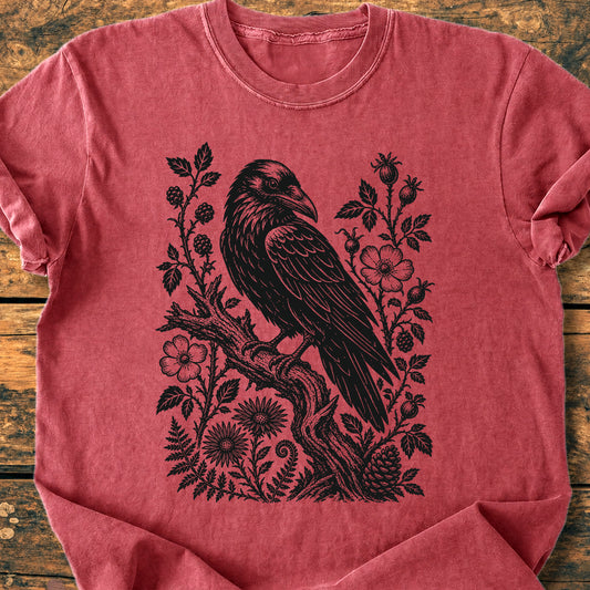 Raven In Bloom - Premium Vintage T-Shirt