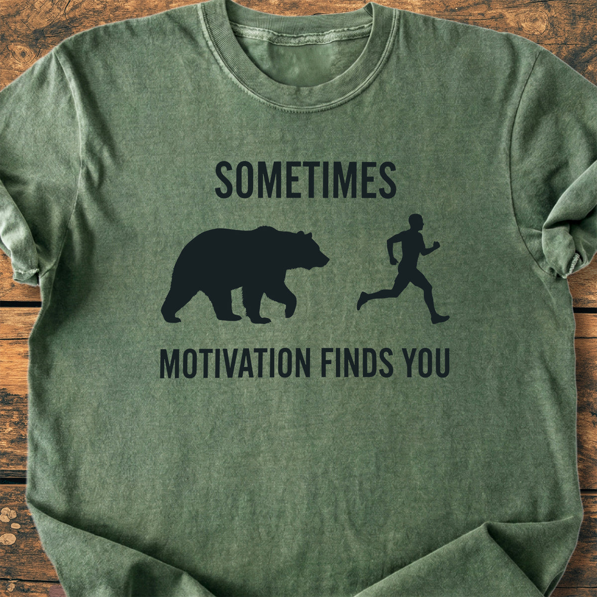 Sometimes Motivation Finds You - Premium Vintage Tee