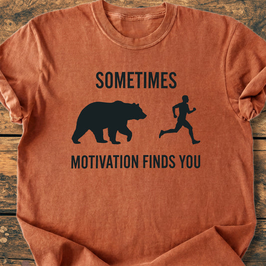 Sometimes Motivation Finds You - Premium Vintage Tee