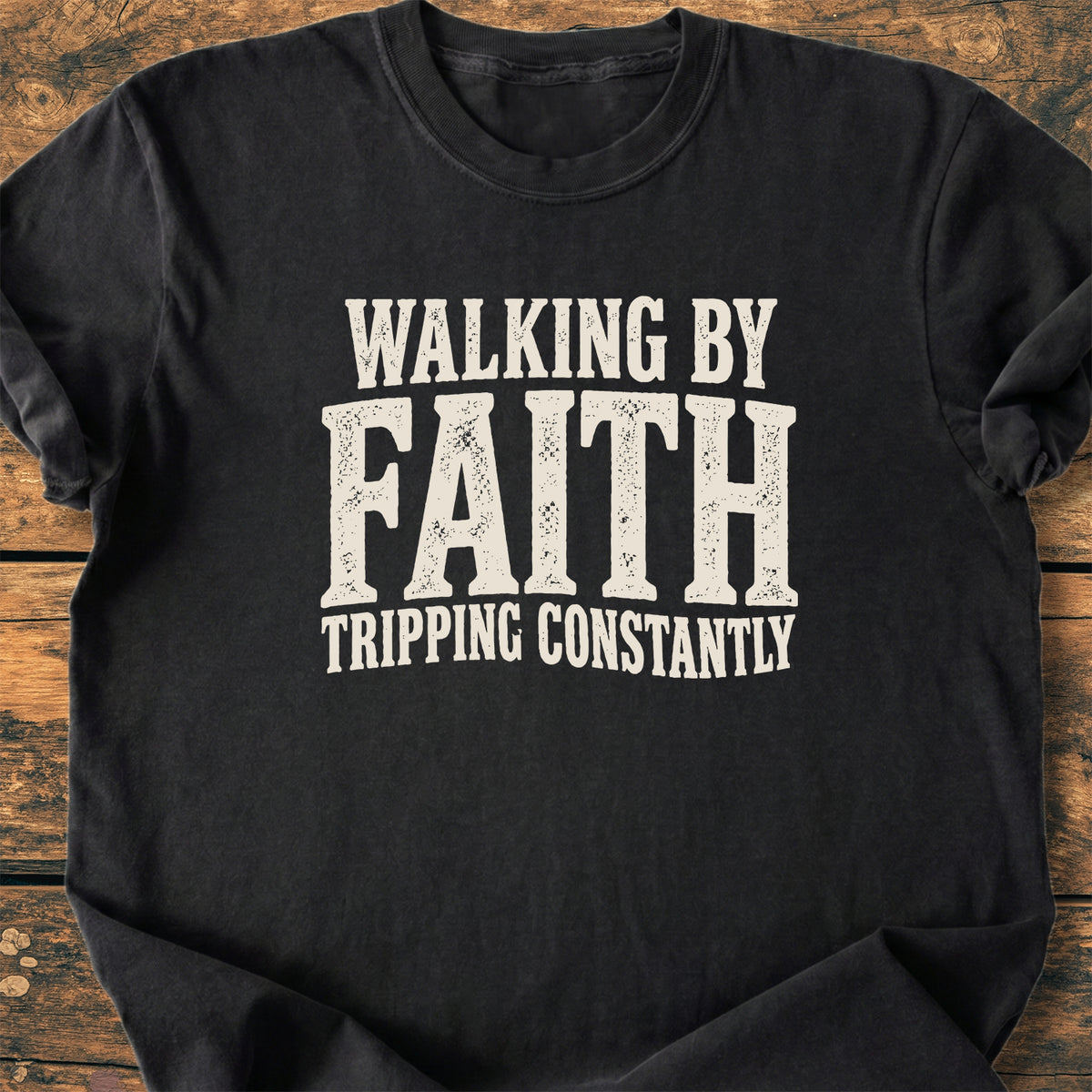 Walking By Faith - Premium Vintage T-Shirt