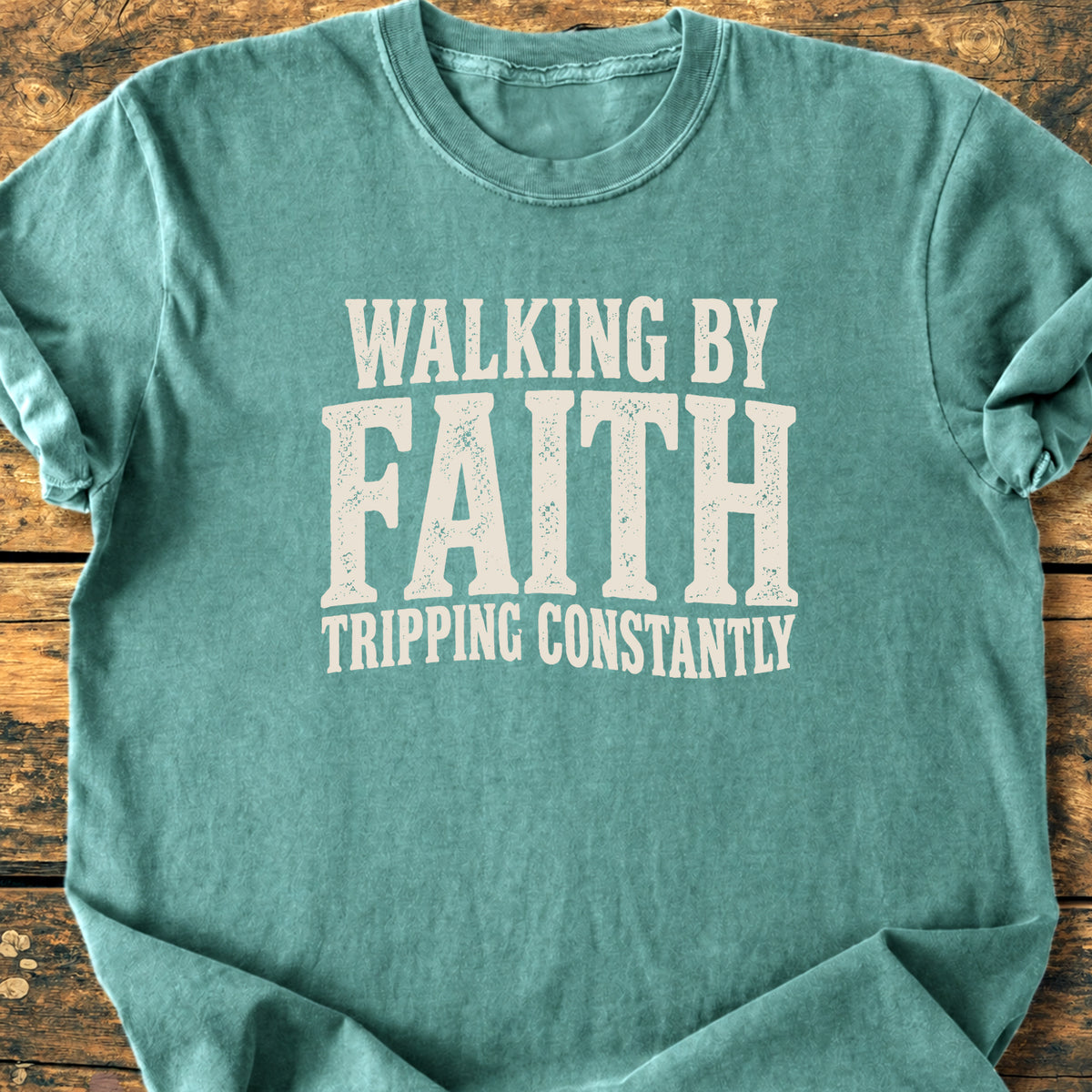Walking By Faith - Premium Vintage T-Shirt