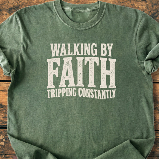 Walking By Faith - Premium Vintage T-Shirt
