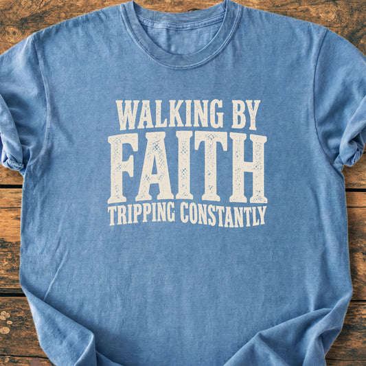 Walking By Faith - Premium Vintage T-Shirt