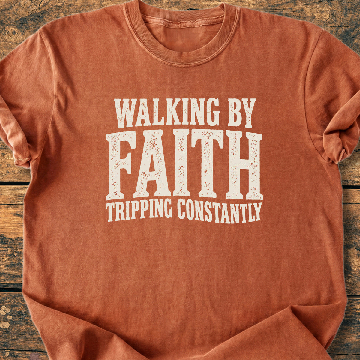 Walking By Faith - Premium Vintage T-Shirt