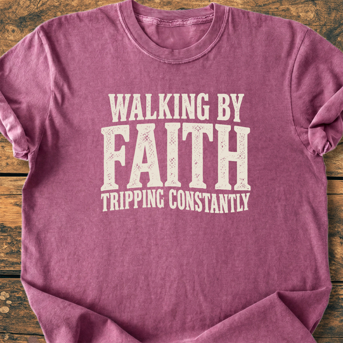 Walking By Faith - Premium Vintage T-Shirt